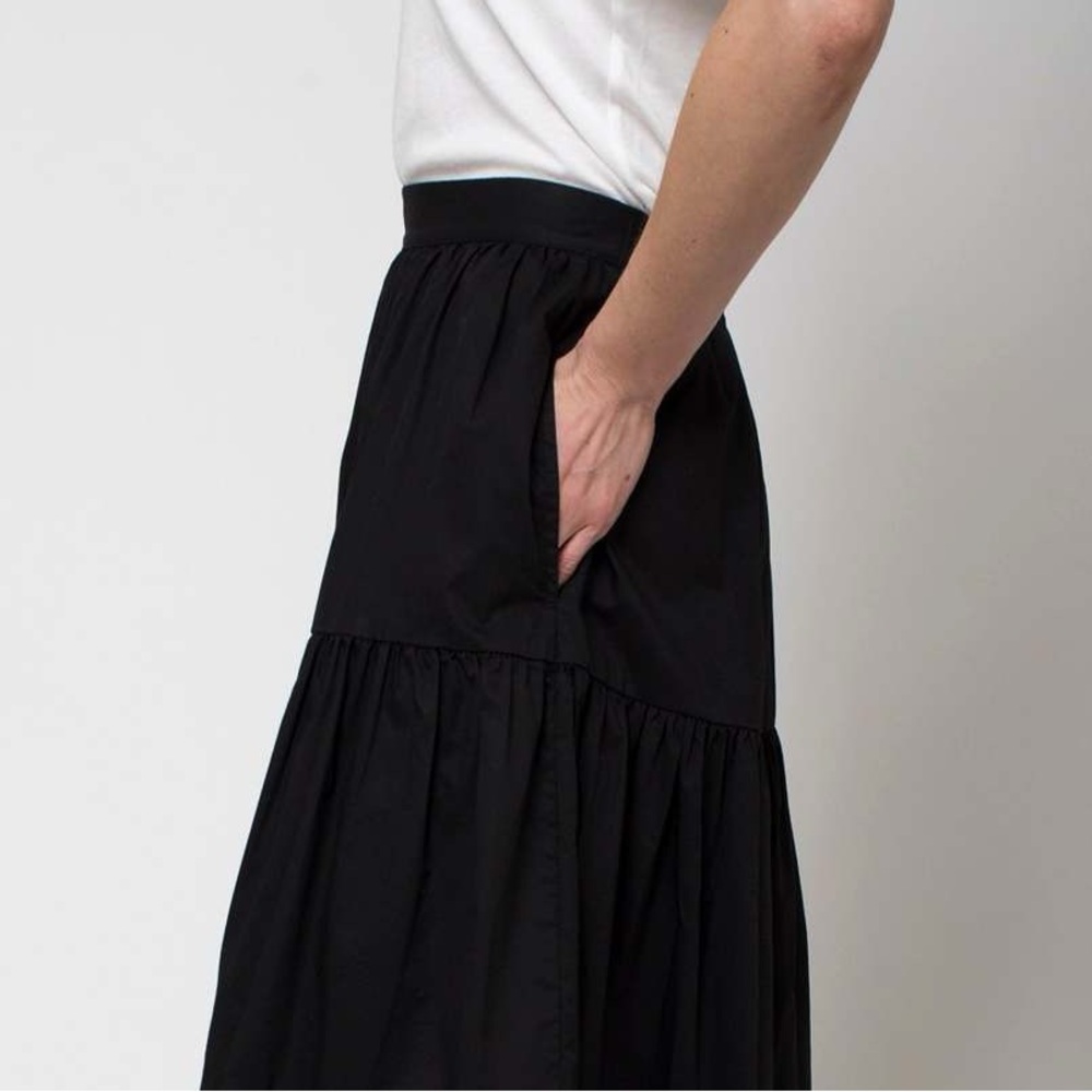 XiRENA BLACK ANGELINE TIERED MAXI SKIRT - Picture 11 of 11